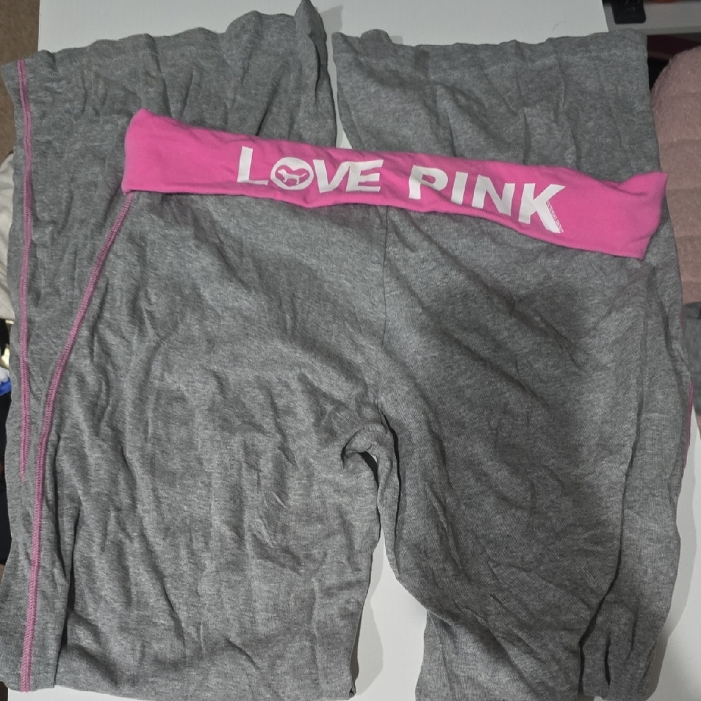 Y2K VS PINK Body Cotton Wide Legged Roll Top Pants NWT Large